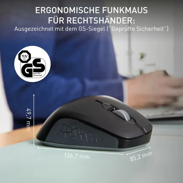 Keyboard and Mouse Cherry JW-8550-2 Black Grey