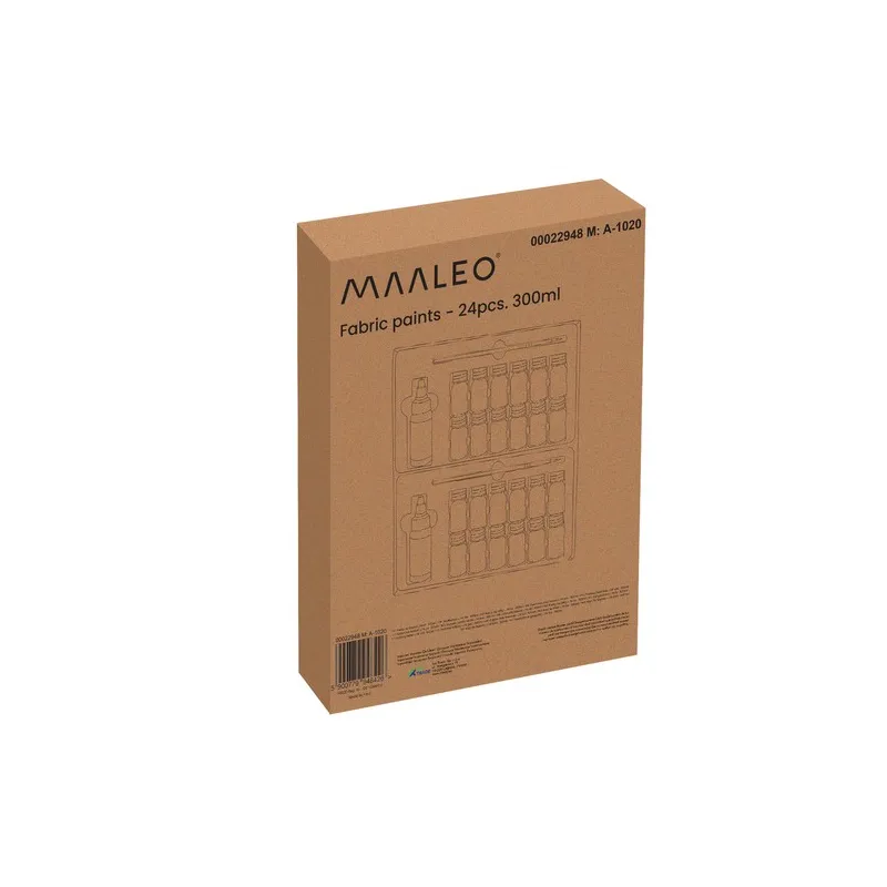 Audumu krāsas - 24 gab. 300ml Maaleo 22948