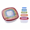 Set of Stackable Hermetically-sealed Kitchen Containers Excellent Houseware 911000140 5 Units