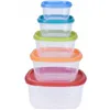 Set of Stackable Hermetically-sealed Kitchen Containers Excellent Houseware 911000140 5 Units