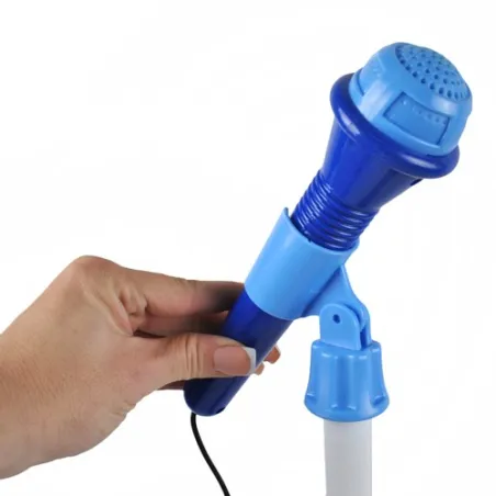 Electric guitar + microphone + amplifier blue 22409