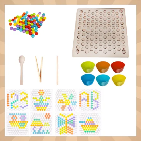 Wooden puzzle beads 22403