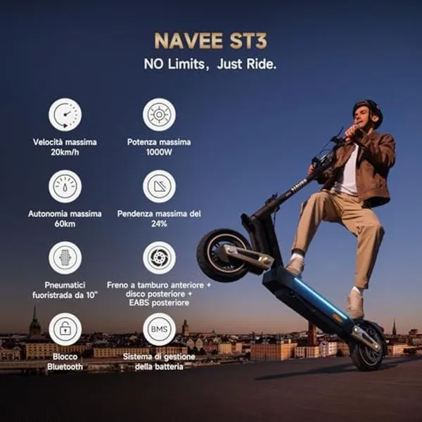 Гироборд Navee SNAVST3 Чёрный 25 km/h