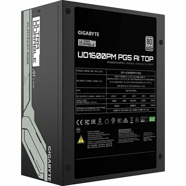 Strāvas padeve Gigabyte GP-UD1600PM-PG5 ATX 1600 W 80 PLUS Platinum