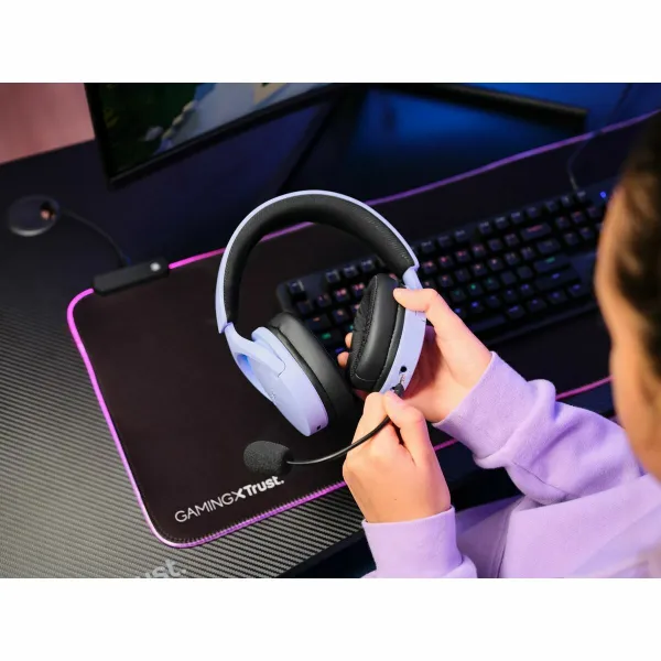 Austiņas ar Mikrofonu Spēlēm Trust GXT 491 Melns Violets