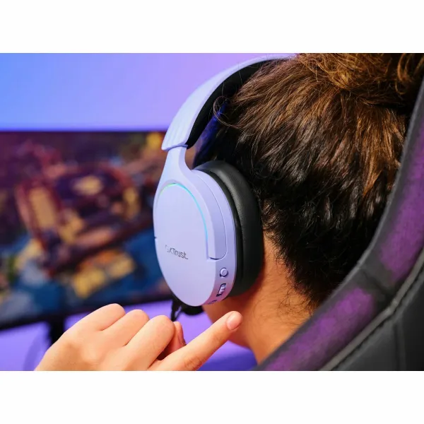 Austiņas ar Mikrofonu Spēlēm Trust GXT 491 Melns Violets