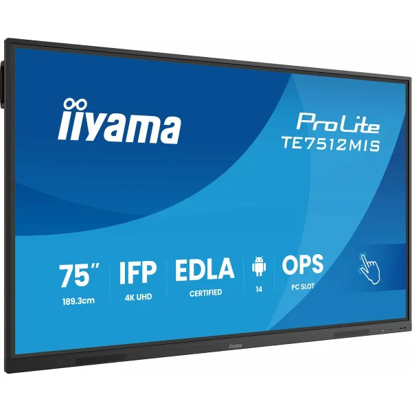 Monitorius su jutikliniu ekranu Iiyama TE7512MIS-B4AG 4K Ultra HD 65"
