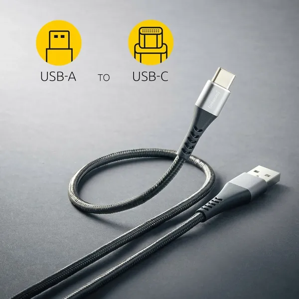 USB A - USB-C Kaabel INTENSO A315C Must