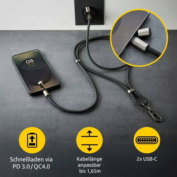 USB-C-kaabel INTENSO 7991000 Must