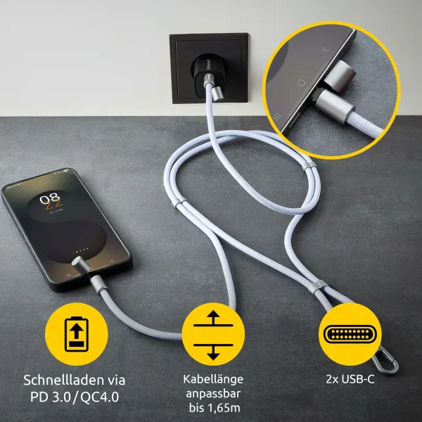 USB-C to USB-C Cable INTENSO 7991003 Purple