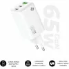 Sieninis įkroviklis Subblim SUBCHG-6G6530 Balta 65 W 120 W