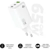 Sieninis įkroviklis Subblim SUBCHG-6G6530 Balta 65 W 120 W