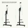 TV stand with wheels TooQ FS20406HM-B 60" 100" 120 kg 130 Kg