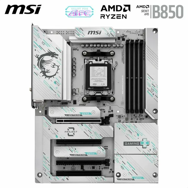 Pagrindinė plokštė MSI B850 GAMING PLUS WIFI PZ AMD B850 AMD AM5