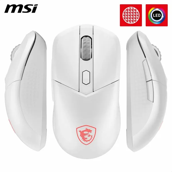 Hiiri MSI S12-4301440-CLA Valkoinen 8000 dpi