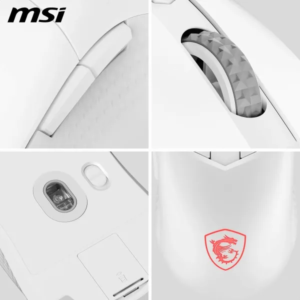 Hiiri MSI S12-4301440-CLA Valkoinen 8000 dpi