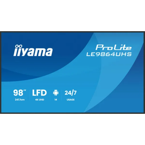 Videowall Monitorius Iiyama LE9864UHS-B1AG 98" 4K Ultra HD LCD