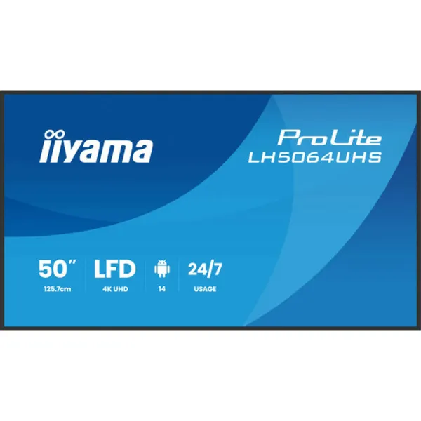 Monitorius Iiyama LH5064UHS-B1AG 50" 4K Ultra HD LCD