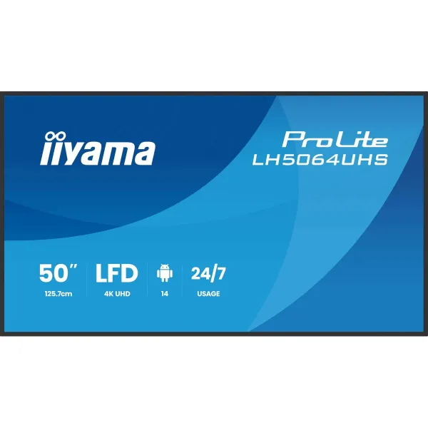 Monitorius Iiyama LH5064UHS-B1AG 50" 4K Ultra HD LCD