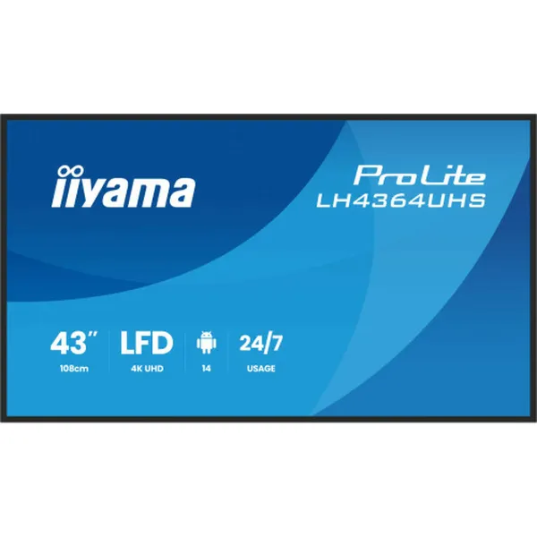 Monitorius Iiyama LH4364UHS-B1AG 43" 4K Ultra HD