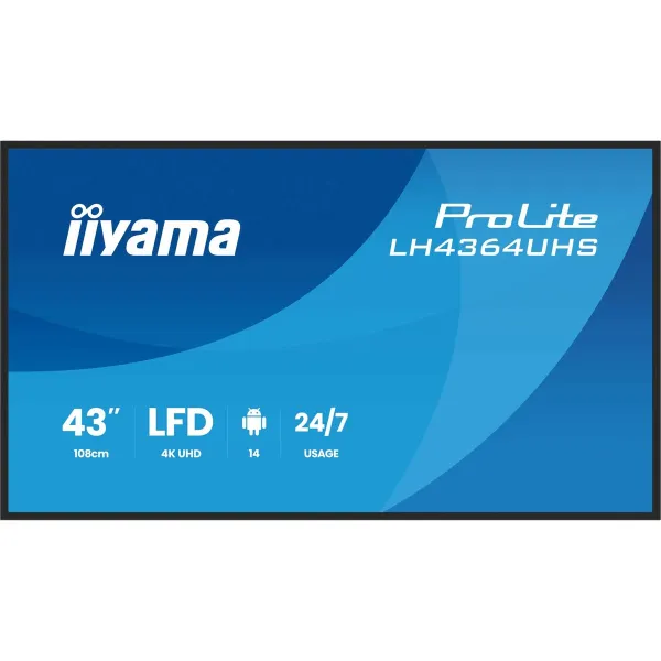 Monitorius Iiyama LH4364UHS-B1AG 43" 4K Ultra HD