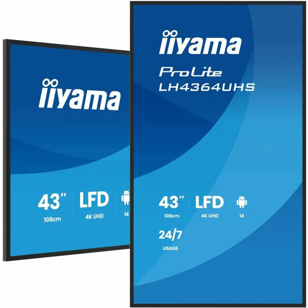 Monitorius Iiyama LH4364UHS-B1AG 43" 4K Ultra HD