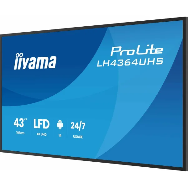Monitorius Iiyama LH4364UHS-B1AG 43" 4K Ultra HD