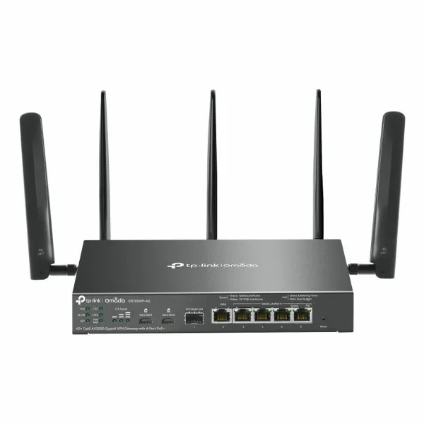 Rūteris TP-Link ER706WP-4G Melns USB RJ45 Ethernet LAN PoE x 1