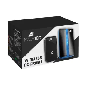 Belaidis durų skambutis, juodas, Malatec 23371