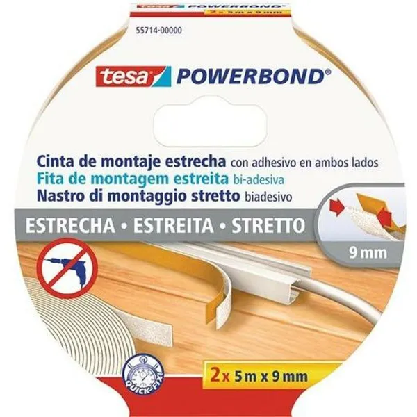 Kahepoolne Kleeplint TESA Läbipaistev 9 mm x 5 m