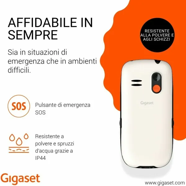 Mobilusis telefonas vyresnio amžiaus žmonėms Gigaset GL395 Balta 32 GB RAM