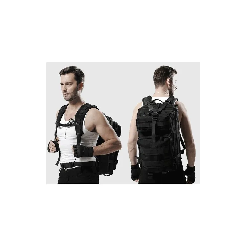 Маленький черный туристический рюкзак 23089