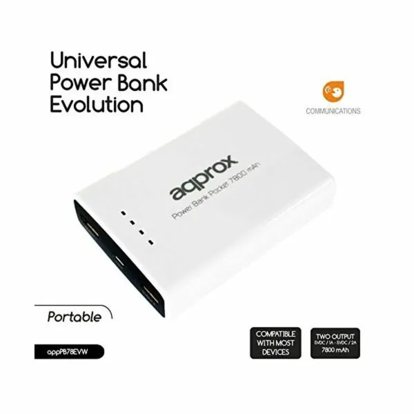 Power Bank Lādētājs approx! APPPB78EVW Balts