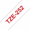 Laminated Tape for Labelling Machines Brother TZE252 Rojo/Blanco 24 mm