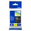 Laminēta lente iekārtu marķēšanai Brother TZE345 Balts/Melns 18mm