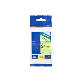 Laminoitu teippi tarrakoneelle Brother TZe-C51 Harmaa Musta/Keltainen 24 mm