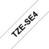 Laminoitu teippi tarrakoneelle Brother TZE-SE4 Suojateippi Musta/valkoinen 18mm