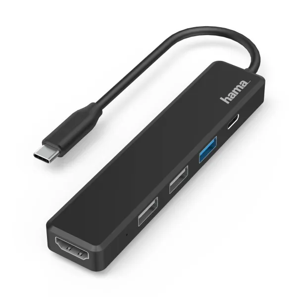 USB Hub Hama 00200117 Black 60 W