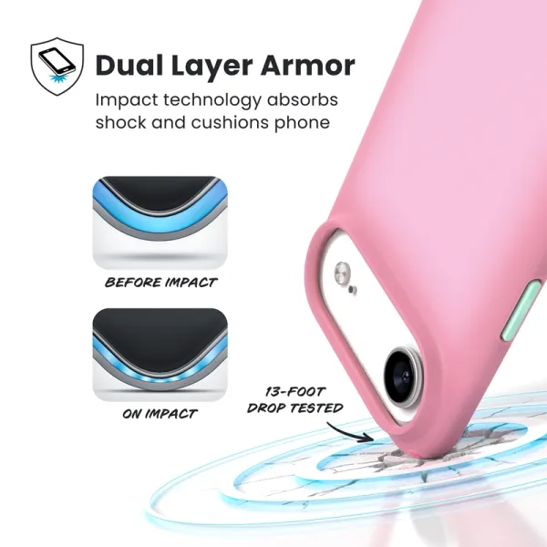 Speck Presidio Lux MagSafe - iPhone Air Case (Ibis Pink / Dark Ibis / Kanon Green)