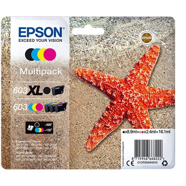 Oriģinālais Tintes Kārtridžs Epson 603 XL Melns