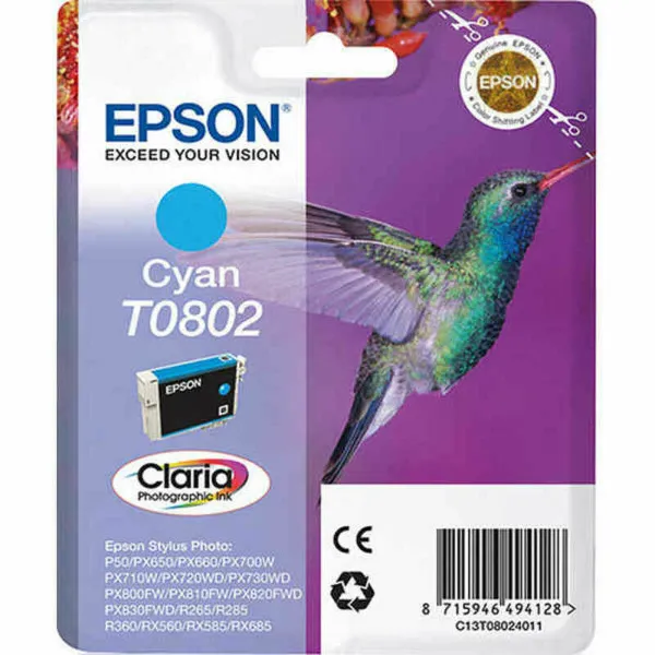 Oriģinālais Tintes Kārtridžs Epson C13T08024011 Ciānkrāsa