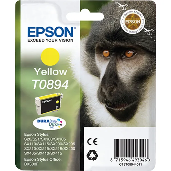 Originali rašalo kasetė S20/21/SX105 Epson C13T08944011 Geltona