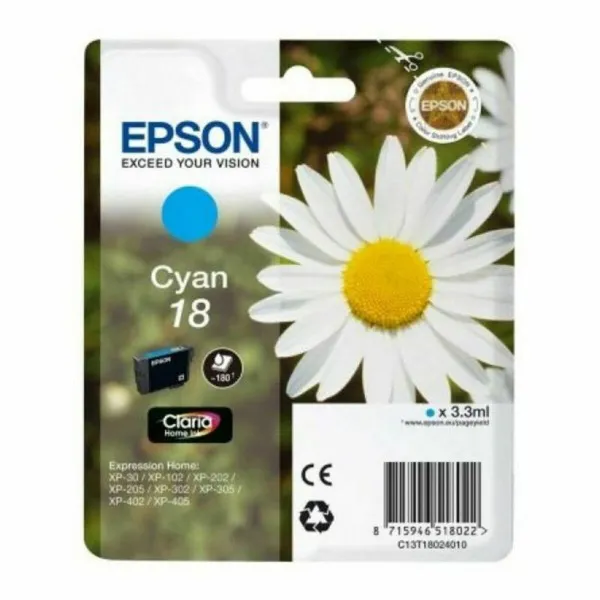 Oriģinālais Tintes Kārtridžs Epson C13T18024012 Zils Ciānkrāsa