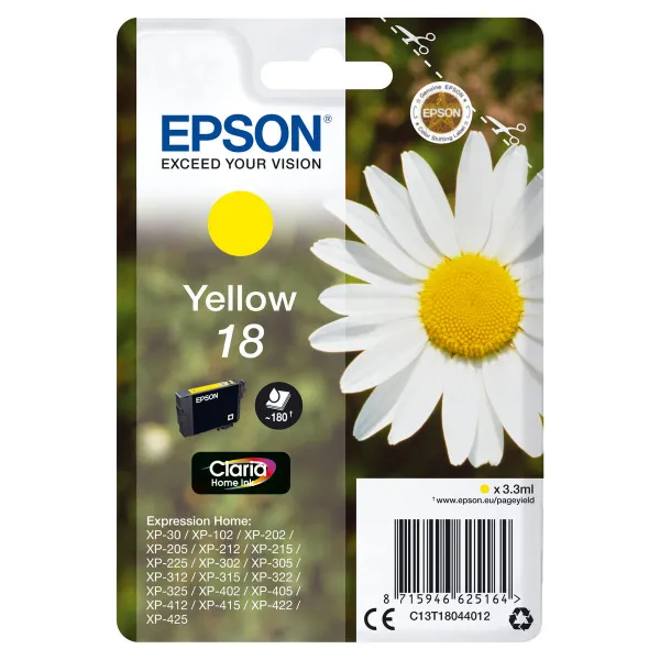Oriģinālais Tintes Kārtridžs Epson Cartucho 18 amarillo Dzeltens