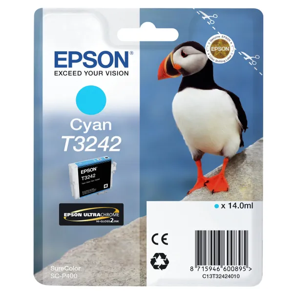 Originali rašalo kasetė Epson C13T32424010 Ciano