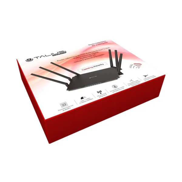 Maršrutizatorius Talius RT2100GLAN Juoda USB RJ45 Ethernet LAN USB 3.2 USB x 3 Wi-Fi