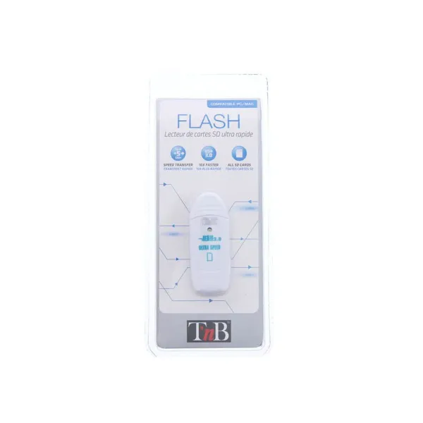 Ārējais karšu lasītājs T'NB Mini USB 3.0 Balts