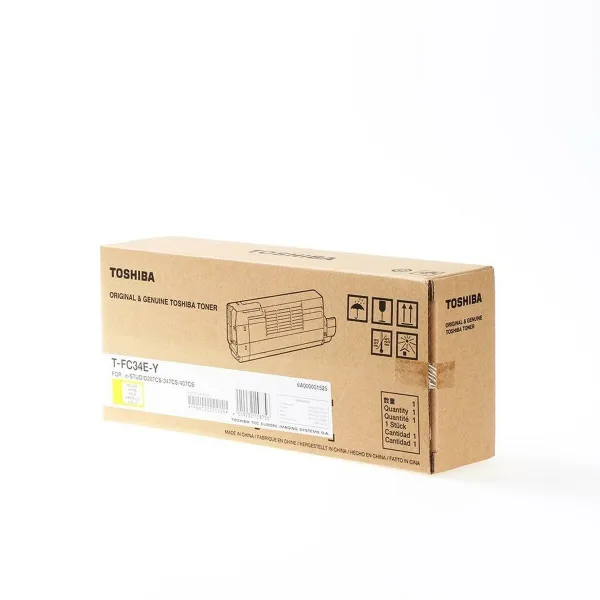 Оригинальный тонер Toshiba T-FC34EY Жёлтый Белый