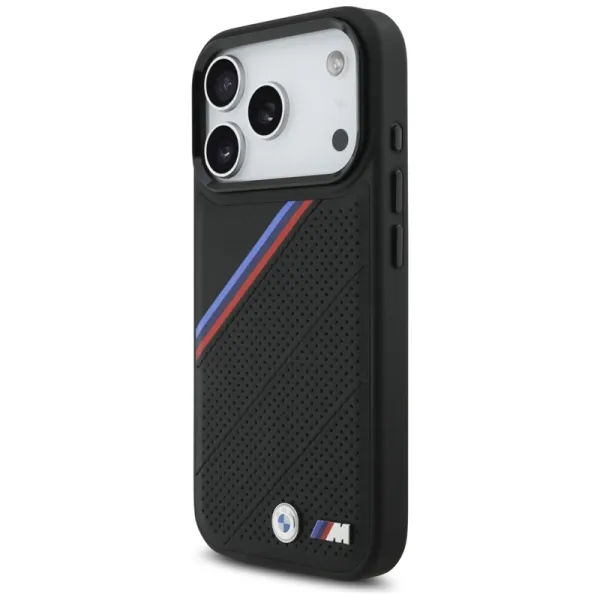 BMW M Tricolor Metal Logo MagSafe - iPhone 17 Pro Case (Black)