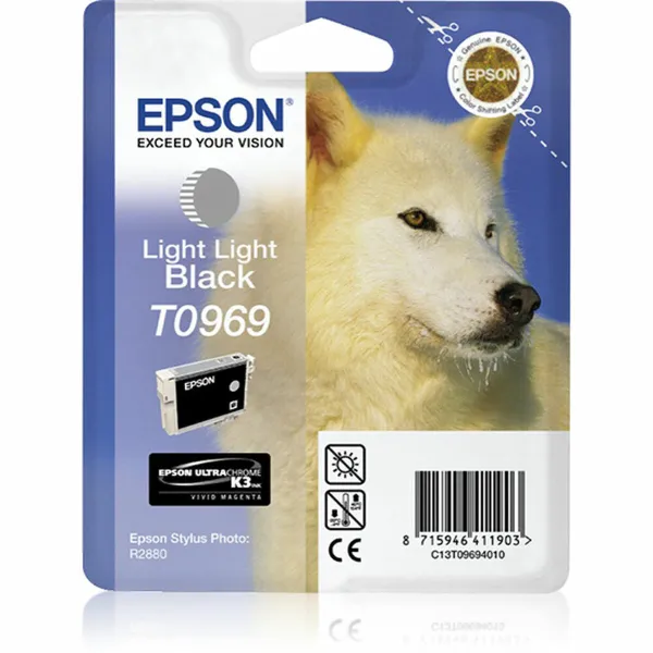 Alkunperäinen mustepatruuna Epson Vaaleanharmaa